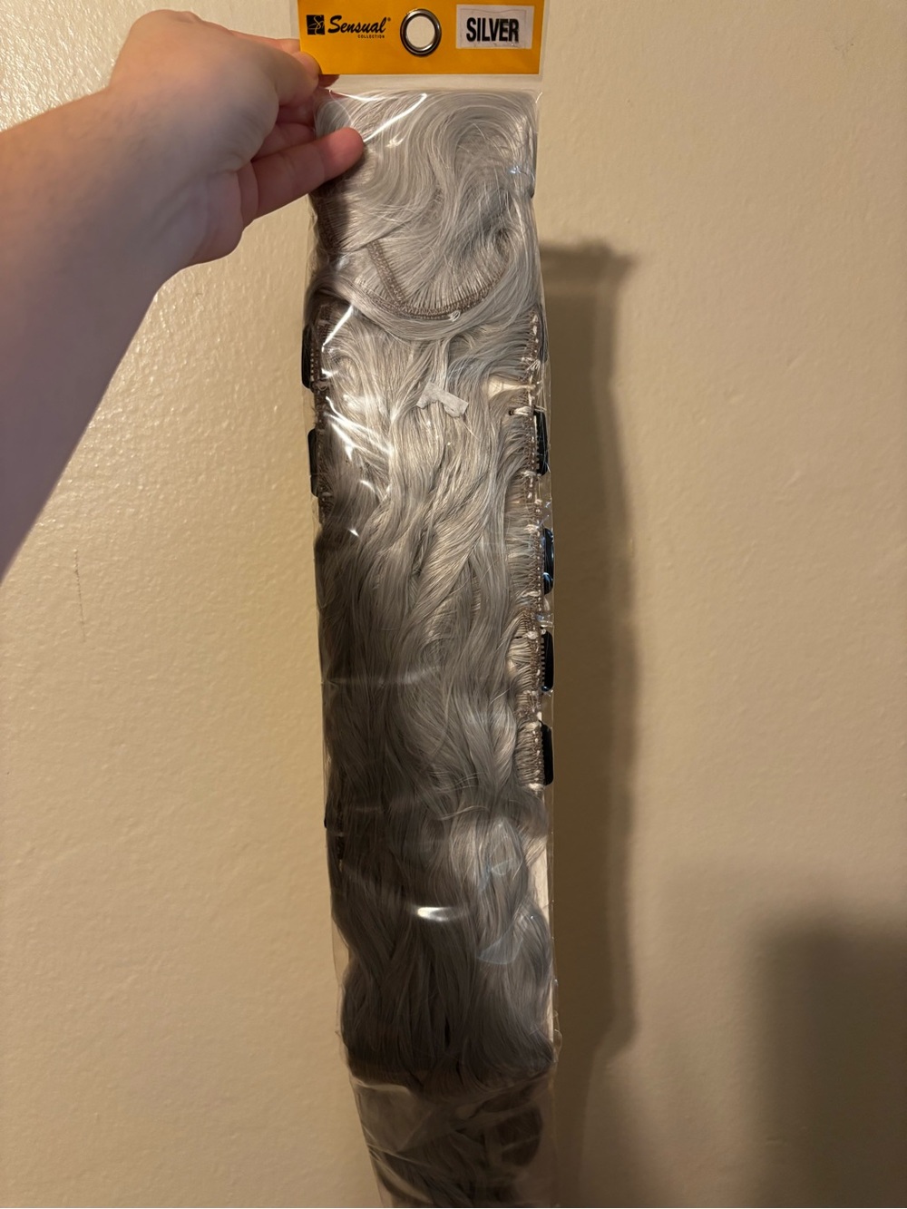 Sensual Silver Clip-In Hair Extensions - Long Wavy